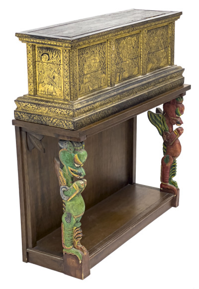 Asian - Small Thai Manuscript Box/Stand, Pairs