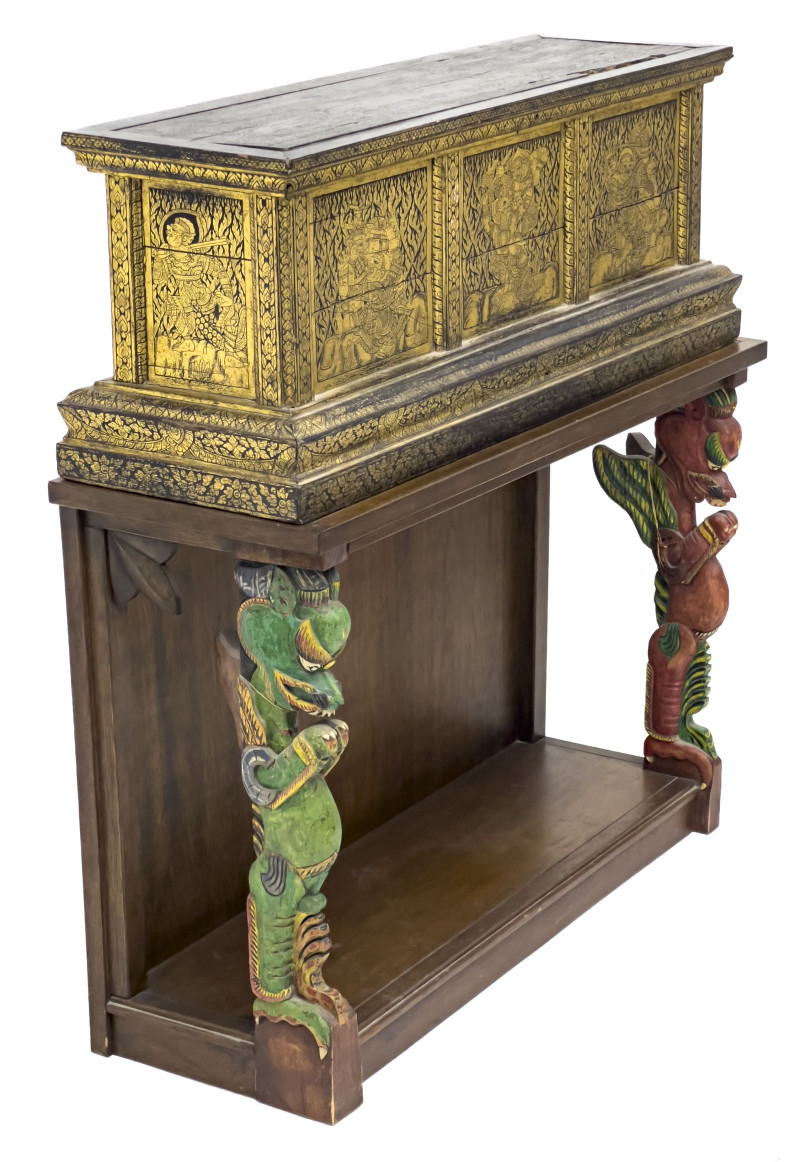 Asian - Small Thai Manuscript Box/Stand, Pairs