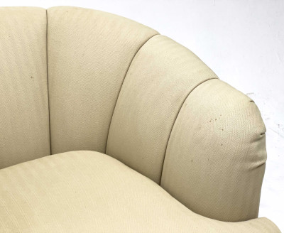 Tan Club Chairs, Pair