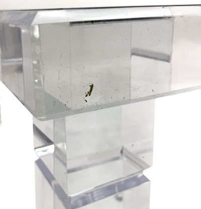 Karl Springer Style Lucite Square Coffee Table