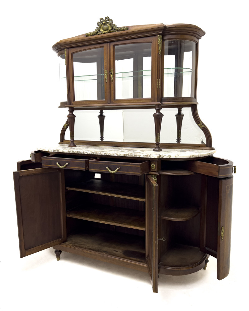 A Large Walnut Louis XVI Style Sideboard