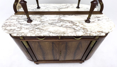 A Large Walnut Louis XVI Style Sideboard