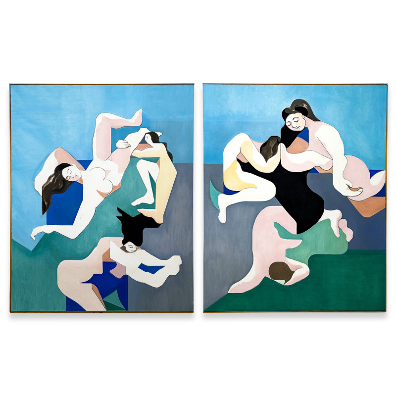 Leonard Alberts - Bathers Duet (Diptych)
