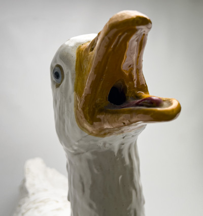 Ceramic Goose Sculpture