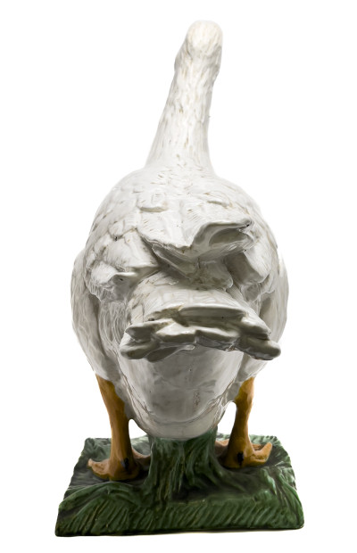 Ceramic Goose Sculpture