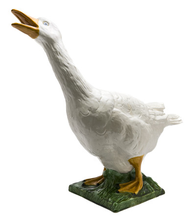 Ceramic Goose Sculpture