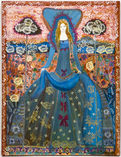 Marta Iris Pérez - Lady in blue dress