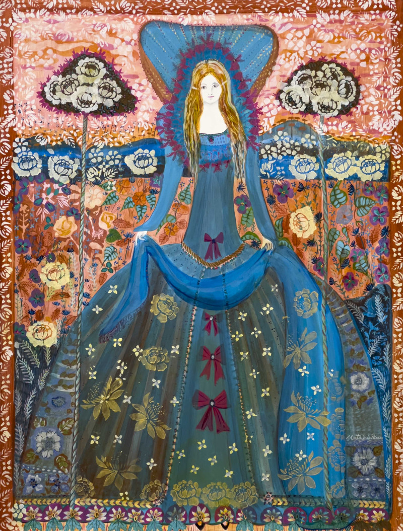 Marta Iris Pérez - Lady in blue dress