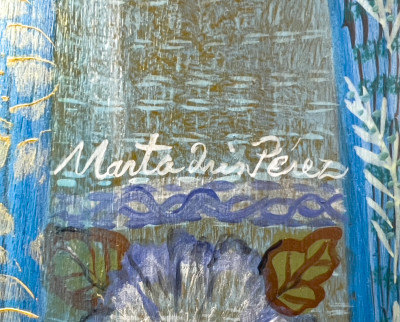 Marta Iris Pérez - Lady in blue dress