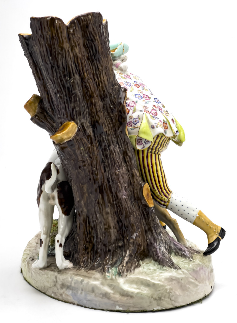 Jacob Petit - Large Sporting Scene Figural Group