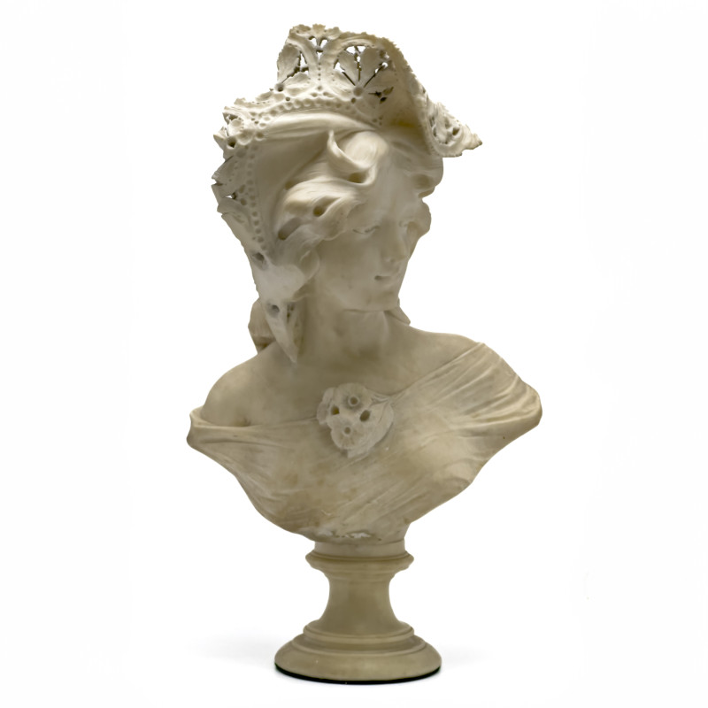 Victorian Alabaster Bust of a Woman