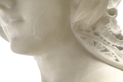 Victorian Alabaster Bust of a Woman