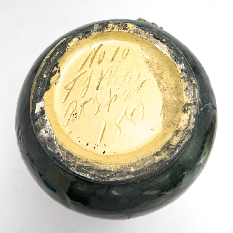 Barbotine Majolica Dish and Vase