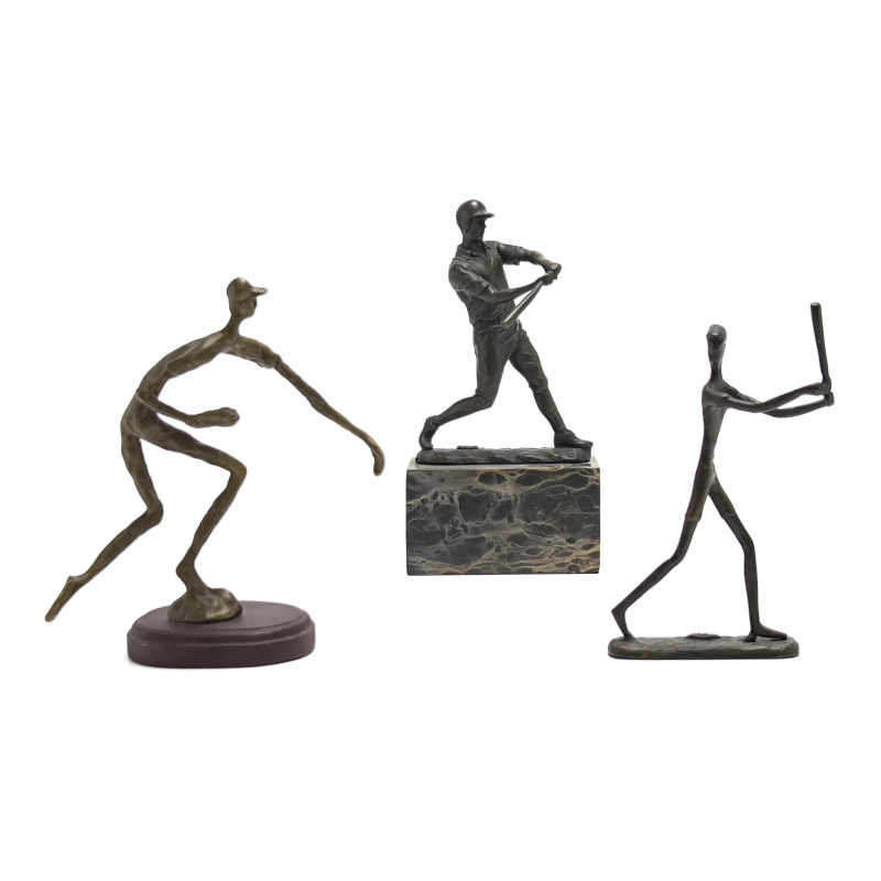 Bronze Baseball Players, Group of 3