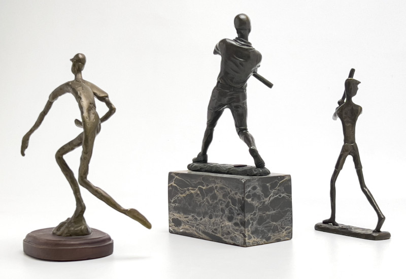 Bronze Baseball Players, Group of 3