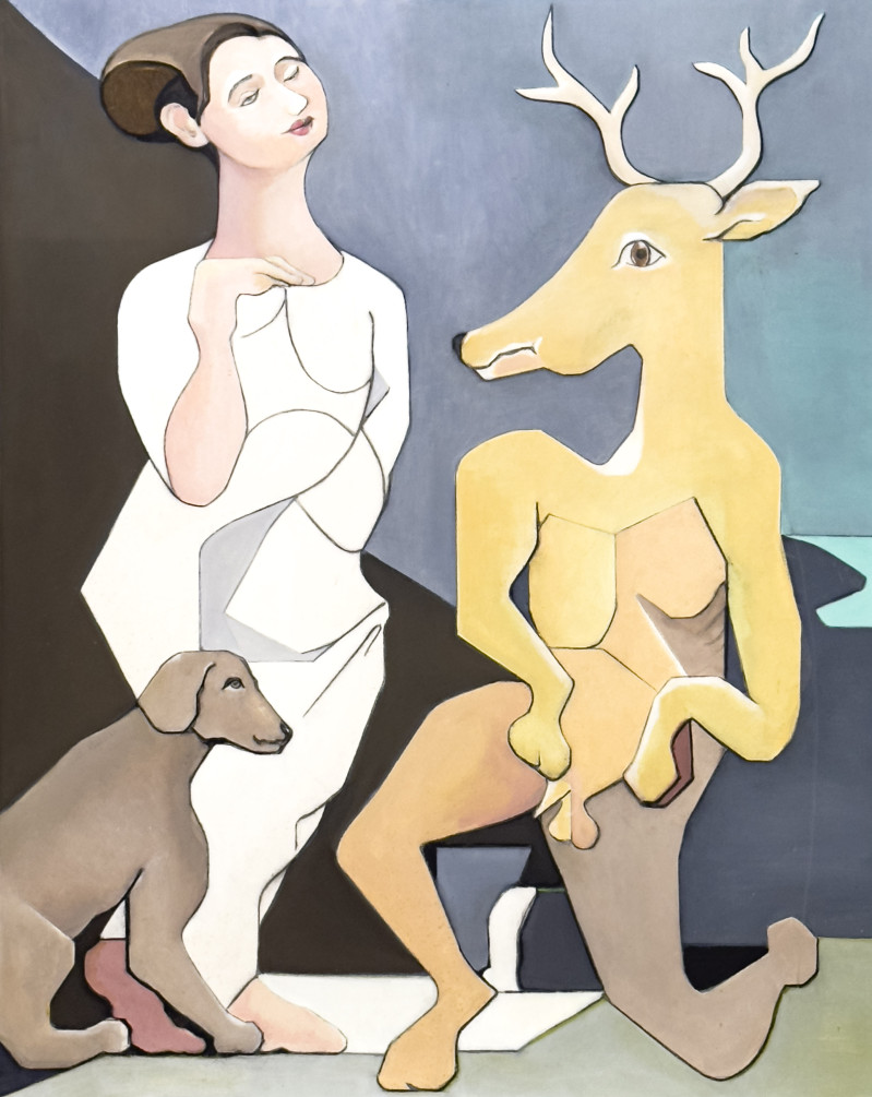 Leonard Alberts - Actaeon and Diana with One Dog