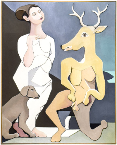 Leonard Alberts - Actaeon and Diana with One Dog