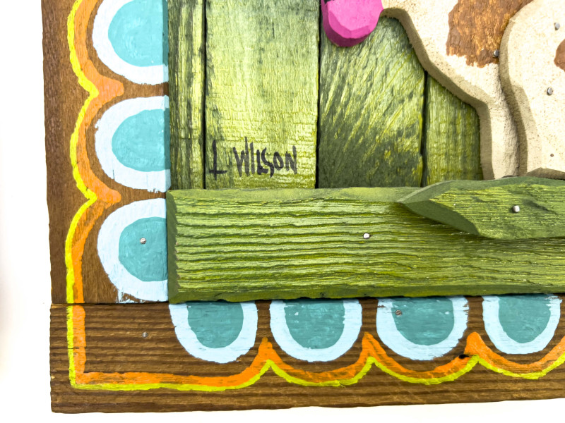 Larry Wilson - Folk Art Watermelon Wood Assemblages, 2 Works