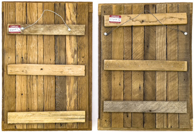 Larry Wilson - Folk Art Watermelon Wood Assemblages, 2 Works