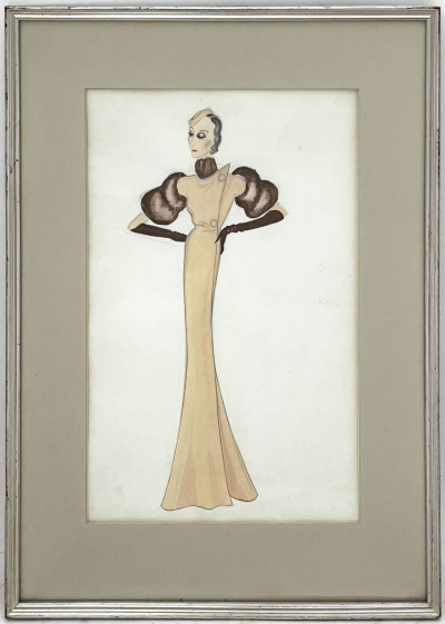 Victor Stiebel - Costume Sketch of Gertrude Lawrence