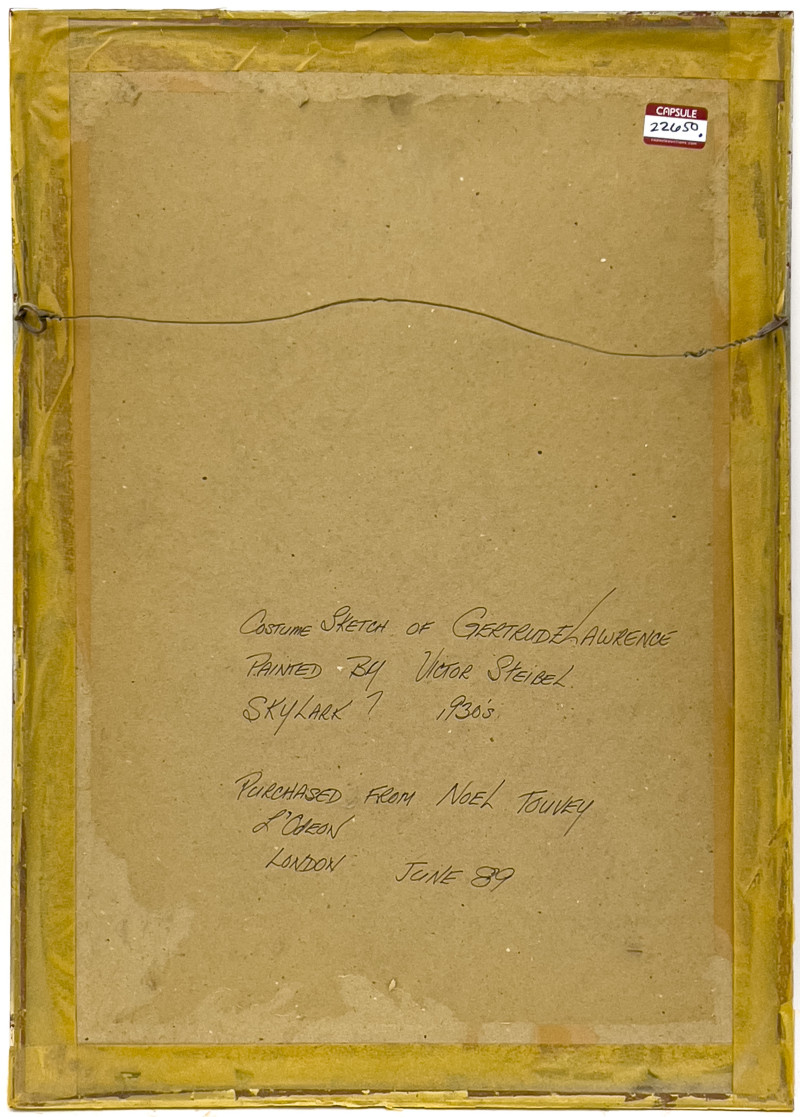 Victor Stiebel - Costume Sketch of Gertrude Lawrence