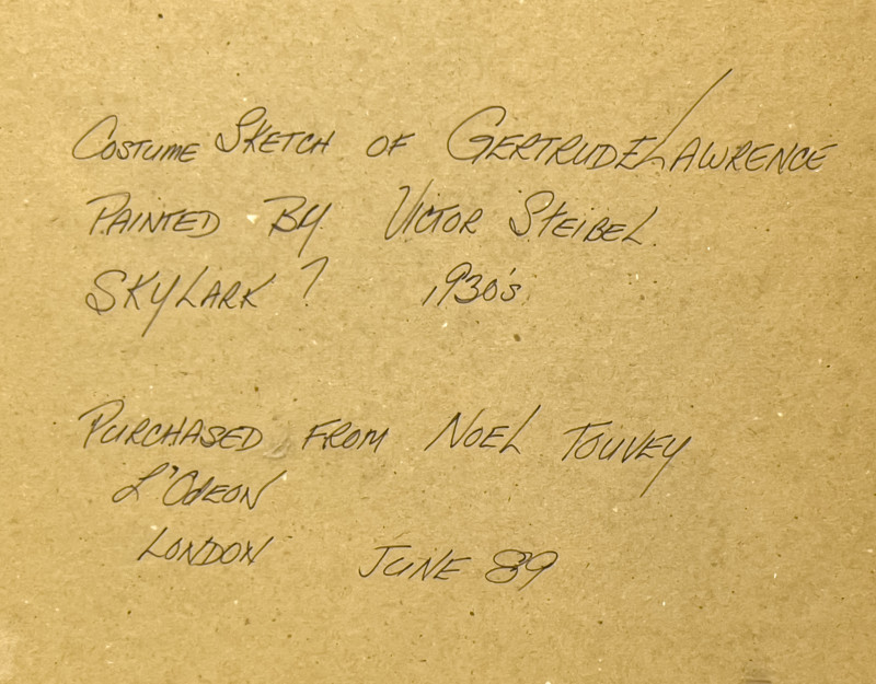 Victor Stiebel - Costume Sketch of Gertrude Lawrence