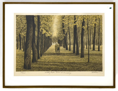 Harold Altman - Walking Couple, Jardin du Luxembourg