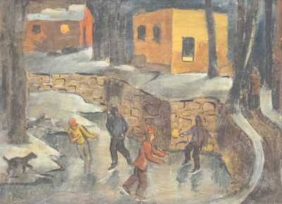 Winter City Paintings, 2 Works