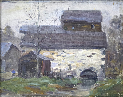 Farm Scene Paintings, 2 Works