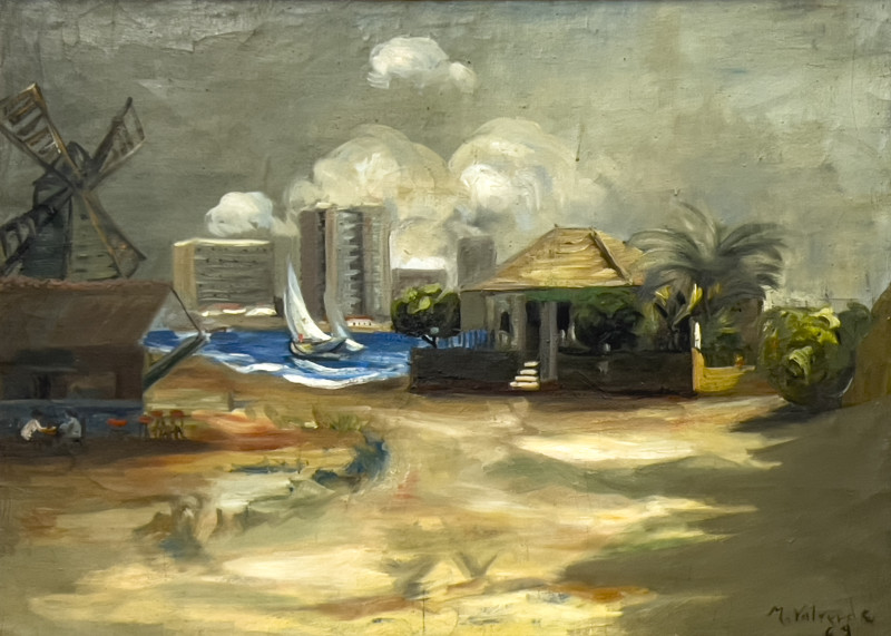 Unknown Artist - Beach Side Scene