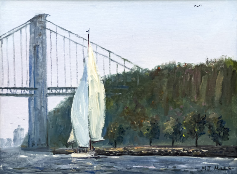 Mark James Mace - Untitled (Sailboat on the Hudson River)