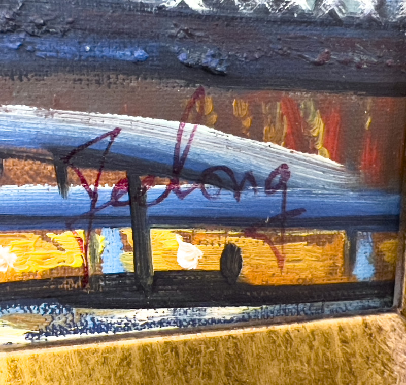 Painting of Brooklyn Bridge in the Style of Van Gogh's Starry Night