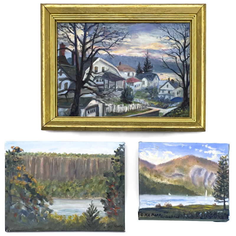 Unknown Artist - Three Hudson Valley Paintings