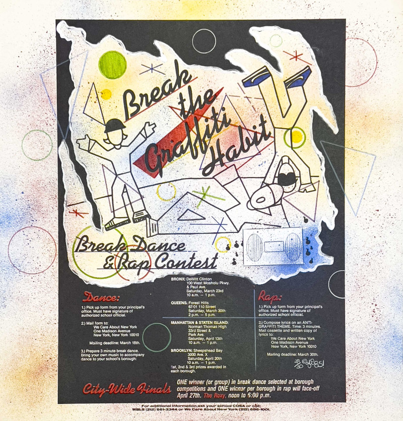 1985 Break Dance and Rap Contest  Screenprints, 2 Works