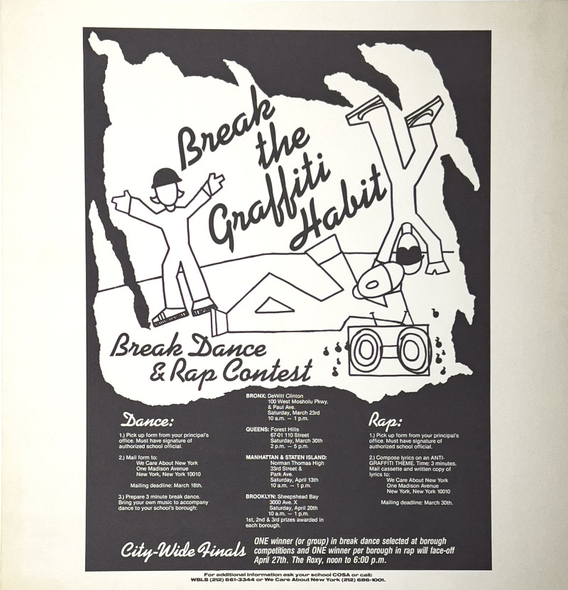 1985 Break Dance and Rap Contest  Screenprints, 2 Works