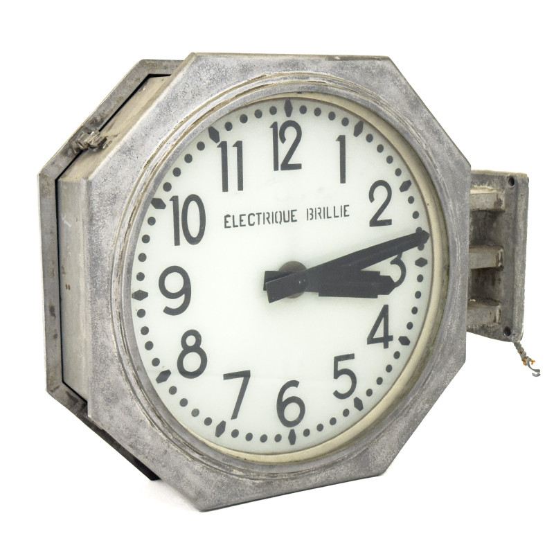 Electrique Brillie Octagonal Railway Clock