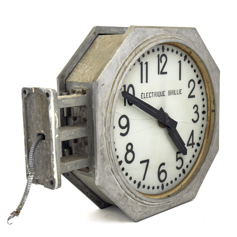 Electrique Brillie Octagonal Railway Clock