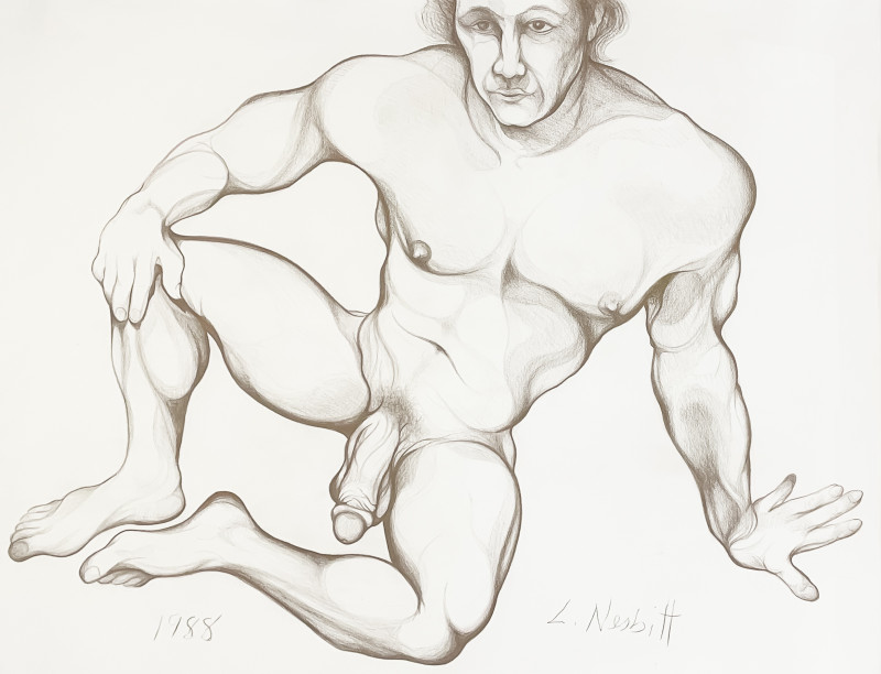 Lowell Nesbitt - Untitled (Male Nude)