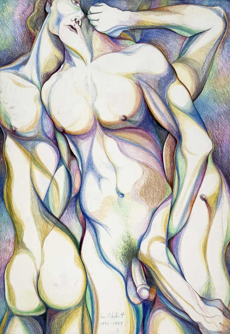 Lowell Nesbitt - Untitled (Complex Nude Figure)