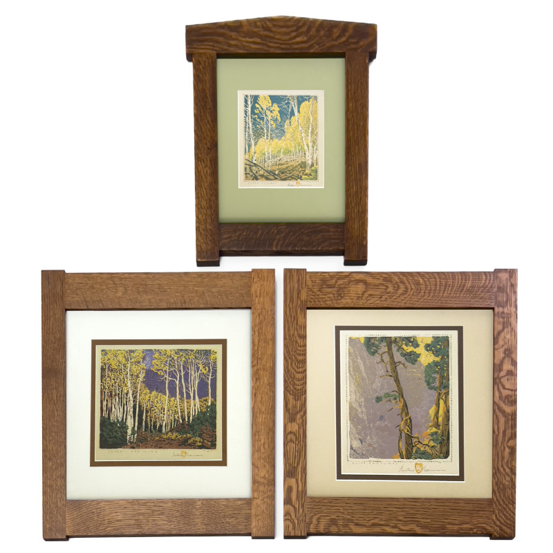 Gustave Baumann - Aspen Thicket / Cliff Dwellings / Aspen Red River, 3 Editions