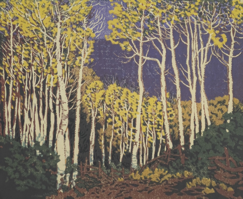 Gustave Baumann - Aspen Thicket / Cliff Dwellings / Aspen Red River, 3 Editions