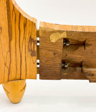 Art Deco Exotic Wood Veneer Bed