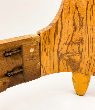 Art Deco Exotic Wood Veneer Bed
