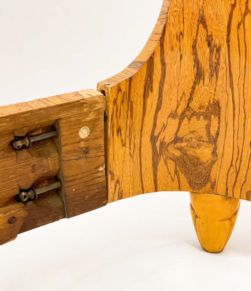 Art Deco Exotic Wood Veneer Bed