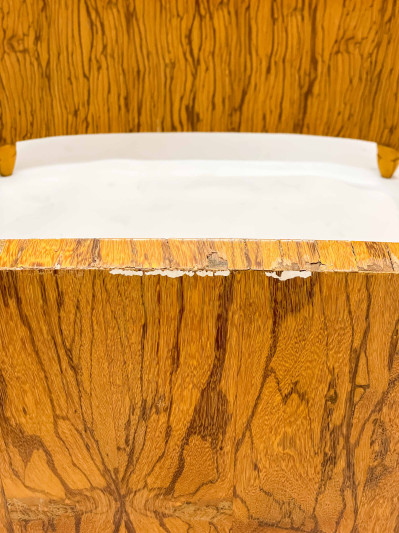 Art Deco Exotic Wood Veneer Bed