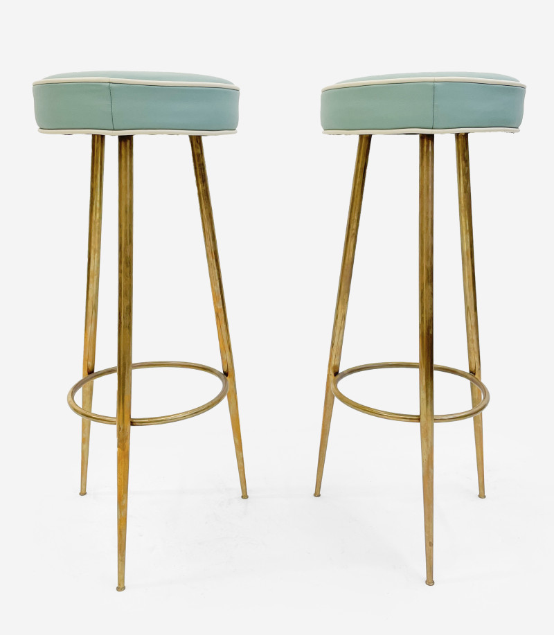 Two barstools in the style of Gio Ponti
