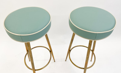 Two barstools in the style of Gio Ponti