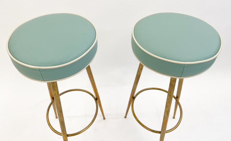 Two barstools in the style of Gio Ponti
