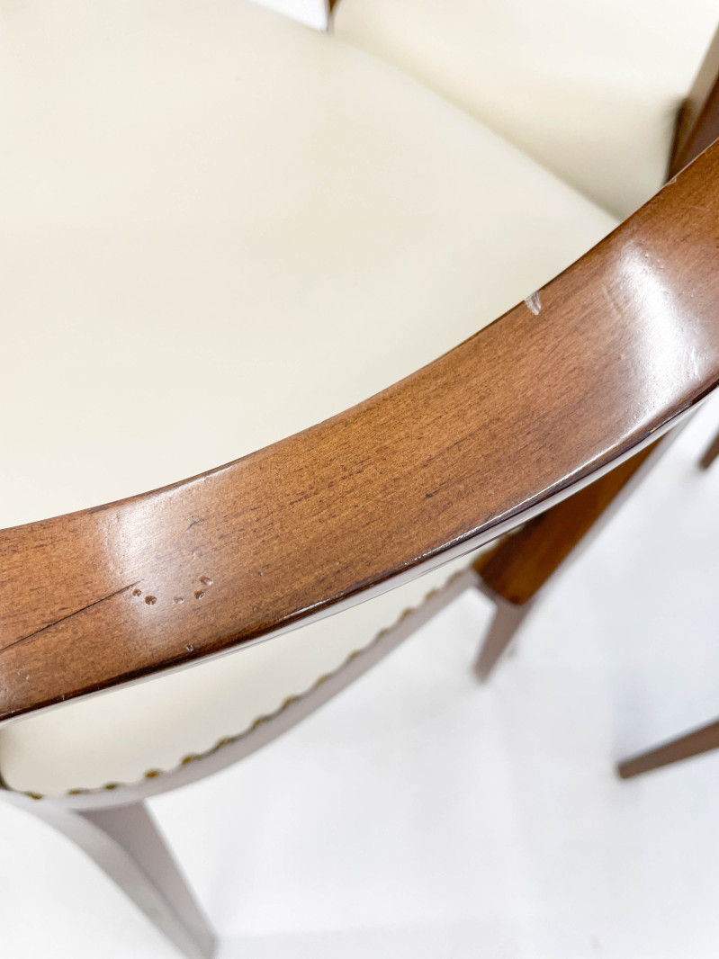 A. Rudin Bar stools model no. 82 (Group of 4) with contemporary high top table