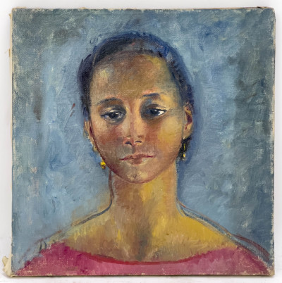 Clara Klinghoffer - Young Woman with Gold Earrings